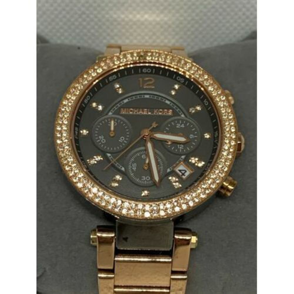 Michael Kors MK5539 Women's Watch Gunmetal Crystal Stainless Steel Quartz C504
